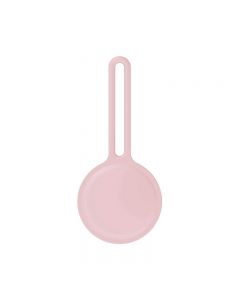 Air Tag Silicone Loop Holder Keyring Carry Case for Apple - Pink