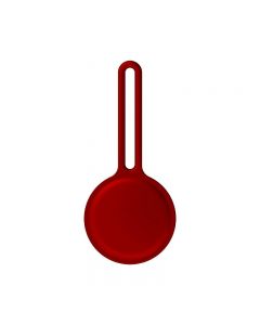 Air Tag Silicone Loop Holder Keyring Carry Case for Apple - Red