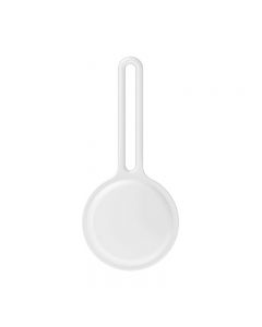 Air Tag Silicone Loop Holder Keyring Carry Case for Apple - White