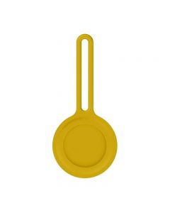 Air Tag Silicone Loop Holder Keyring Carry Case for Apple - Yellow