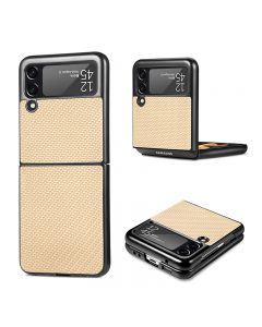 Anti Scratch Protective Slim Phone Case Drop proof Fashion for Samsung Galaxy Z Flip 3 5G - Khaki Apricot