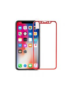 iPhone X/XS/11 Pro 3D Tempered Glass Metal Edge to Edge Screen Protector - Red