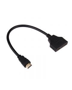 30cm HDMI 1 Male to 2 Female Splitter Adapter Cable