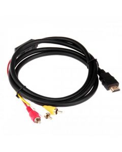 1.5m HDMI Male to 3-RCA Audio Video Cable Adapter AV DVD For Apple TV HDTV