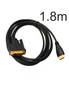 1.8m HDMI to DVI 24+1 Pin Male Digital Cable Gold Plated Lead