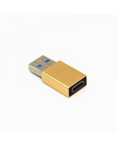 USB-C Female to USB-A Male Adapter - Gold