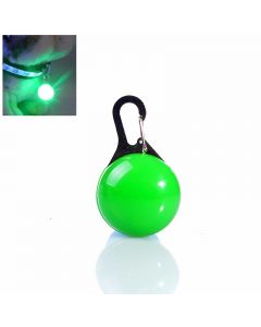 LED Pet Dog Cat Collar Buckle Night Light Safety Clip Flashing Neon Pendant - Green