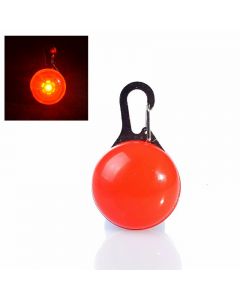 LED Pet Dog Cat Collar Buckle Night Light Safety Clip Flashing Neon Pendant - Red