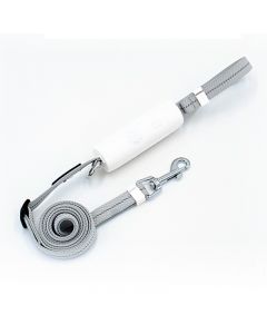 Extra Strong Reflective Rope Dog Lead with Foam Padded Handle Leash - White