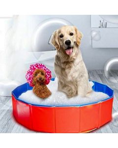 Dog Puppy Pool Bath Swimming Pool Foldable Portable Pet Paddling Bathing - 80x30cm