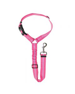 Headrest Anti Shock Pet Dog Car Seat Belt Bungee Lead Travel Safety Harness - Pink