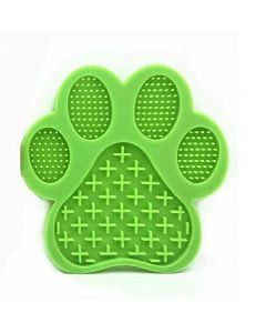 Non-Slip Silicone Dog Lick Pad Pet Food Feeder Bowl Puppy Cat Lick Mat Healthy - Green