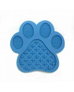 Non-Slip Silicone Dog Lick Pad Pet Food Feeder Bowl Puppy Cat Lick Mat Healthy - Blue