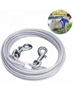 Pet Dog Puppy Garden Camping Outdoor Tie Out Lead Leash Extension Wire Cable - 5mmx5m