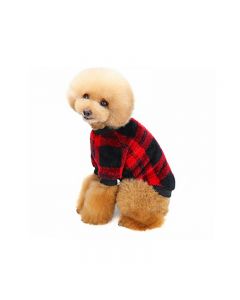 Winter Warm Pet Dog Clothes Soft Fleece Dog Jacket Coat Sweater Puppy Cat Jumper - Red S