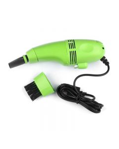 Mini USB Keyboard Vacuum Cleaner with Mini Brush Dust Cleaning Kit - Green