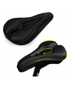 3D Cycling Bike Bicycle Soft Gel Seat Cover Saddle Padding Cushion - Black