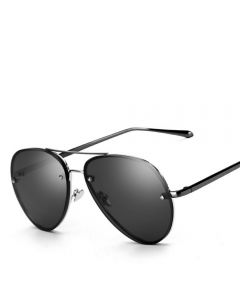 Vintage Retro Sunglasses Women and Men Large Mirrored Sunglasses UV400 - Black
