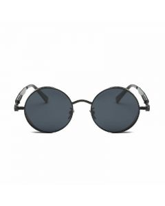 Vintage Polarized Steampunk Sunglasses Mens Round UV400 Sun Driving Glasses