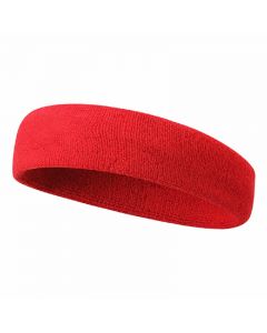 Unisex Sports Cotton Sweatband - Red