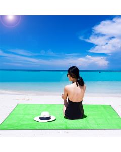 Waterproof Magic Sand Free Beach Mat 150 x 200cm Sand Blanket Mat for Picnic Camping - Green