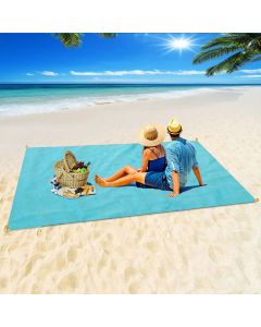 Waterproof Magic Sand Free Beach Mat 150 x 200cm Sand Blanket Mat for Picnic Camping - Blue