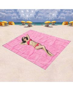 Waterproof Magic Sand Free Beach Mat 150 x 200cm Sand Blanket Mat for Picnic Camping - Pink