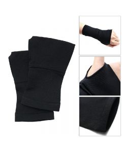 One Pair Sports Hand Wrist Brace Support Sleeve Compression Bandage Black - M