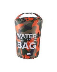 5L Waterproof Dry Bag Ultralight Camouflage Outdoor Pouch Organizer for Drifting Swimming Camping - Orange