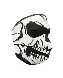 Unisex Windproof Full Face Mask Motorcycle Skiing Snowboarding Bike Facial Protector - White Skull