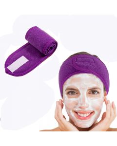 Spa Makeup Yoga Sports Headband Washing Face Hair Hood Sweat-absorbent Turban - Purple
