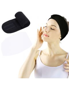 Spa Makeup Yoga Sports Headband Washing Face Hair Hood Sweat-absorbent Turban - Black