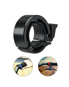 Bicycle Bell Aluminum Alloy Bike Alarm Handlebar Cycling Ring Loud - Black