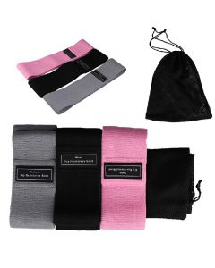 Resistance Bands 3 Strengths Heavy Duty Fabric Hip Circle Booty Bands Glutes - Pink