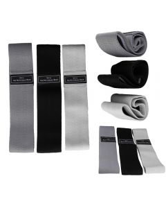 Resistance Bands 3 Strengths Heavy Duty Fabric Hip Circle Booty Bands Glutes - Grey