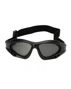 Tactical Mesh Glasses Protective Steel Mesh Lens Goggles Paintballing Airsoft - Black