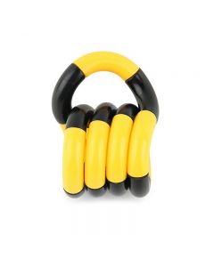 Tangle Fiddle Fidget Toy Anti-Stress ADHD Autism EDC Sensory Fingertoy Gift for Adult - Black + Yellow