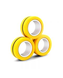Magnetic Bracelet Ring Unzip Magical Ring Props Tools Decompression products Anti-Stress - Yellow