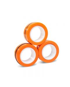 Magnetic Bracelet Ring Unzip Magical Ring Props Tools Decompression Product Anti-Stress - Orange