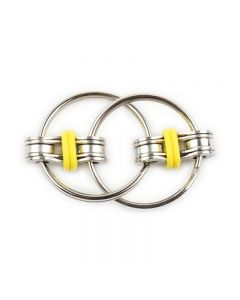 Fidget Hand Spinner Key Ring Chain for Stress Relieve ADHD - Yellow