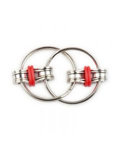 Fidget Hand Spinner Key Ring Chain for Stress Relieve ADHD - Red