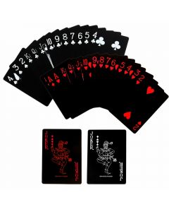 Waterproof Black Playing Cards Quality Plastic PVC Poker Creative Gift Durable-Red