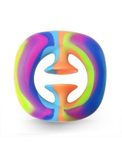 Squeeze Snap Hand Grip Suction Fidget Product Sensory Stress Anxiety Relief ADHD - Rainbow