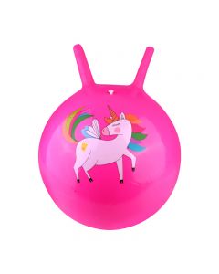Large Space Hopper Inflatable jumping Bounce Ball with Foot Inflator - Pink