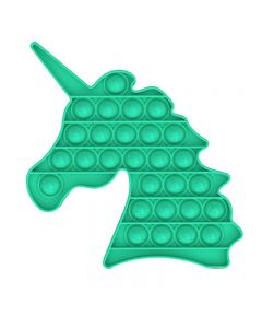 Pop it Fidget Unicorn a Loud Side and a Quiet Side to Pop - Green