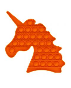 Pop it Fidget Unicorn a Loud Side and a Quiet Side to Pop - Orange