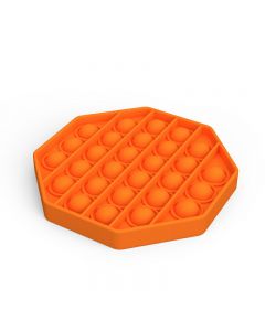 Octagon Pop it Fidget Board Unzip Product Stress Relief - Orange