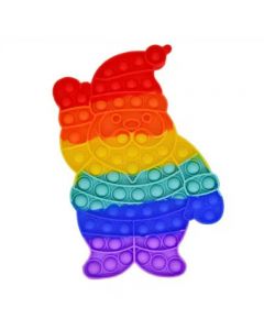 Pop it Fidget Santa Claus a Loud Side and a Quiet Side to Pop - Multicolor