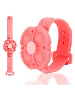 Push Pop Bubble Bracelet Fidget Bracelet Rotating Stress Relief Wristband Gifts - Pink