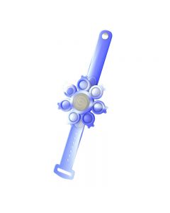 Luminous Hand Spinner Stress Relief Rotating Bubble Bracelet Xmas Gifts - Blue + White